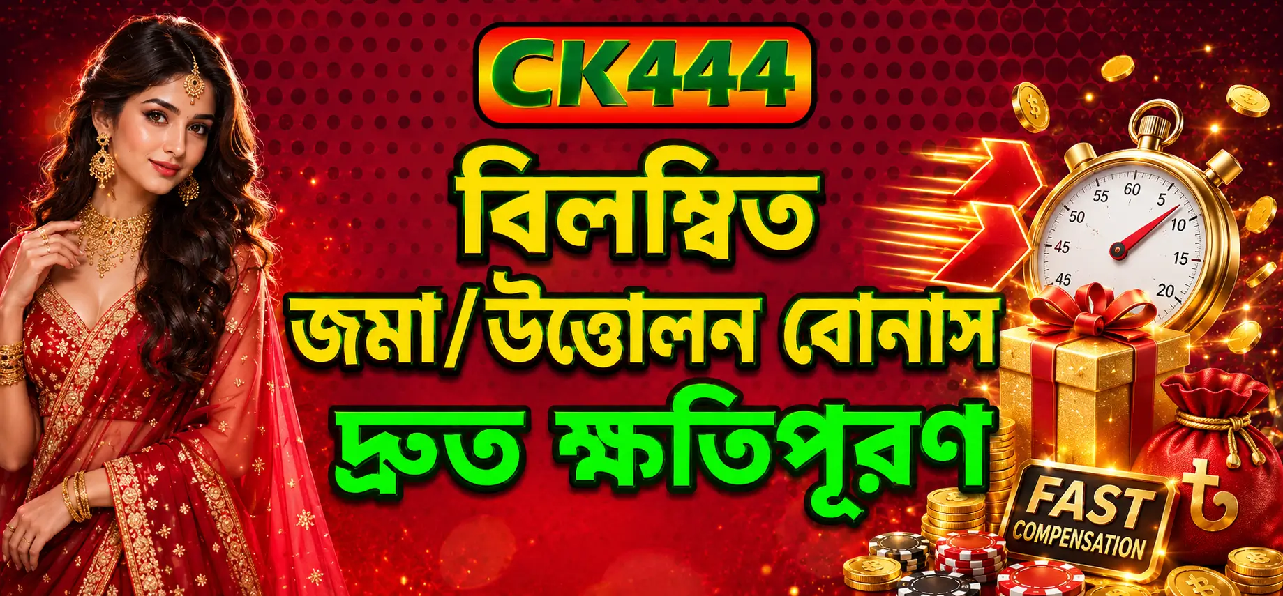 বিলম্বিত জমা ও উত্তোলনে দ্রুত ক্ষতিপূরণ বোনাস | সেরা সেবা CK444 বিলম্বিত জমা ও উত্তোলনে দ্রুত ক্ষতিপূরণ বোনাস | সেরা সেবা CK444